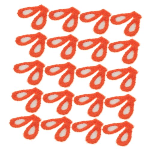 CVUTOVO 20 Stück Teiliges Plüsch Hasenohr Bastelset Leichte Langlebige DIY Haarspangen und Accessoires in Orange Modisch und Kreativ für Bastelprojekte und Haardekoration von CVUTOVO