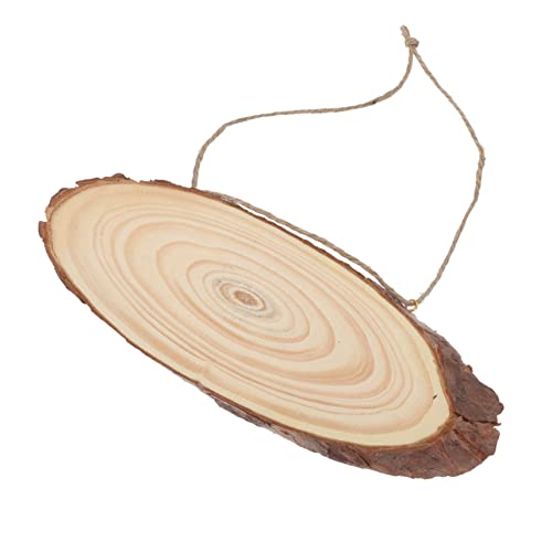 CVUTOVO 2Stücke Ovale Holzscheiben für DIY Unfertige Holzausschnitte für Malerei Breit für Kreative Deko und Türschilder von CVUTOVO
