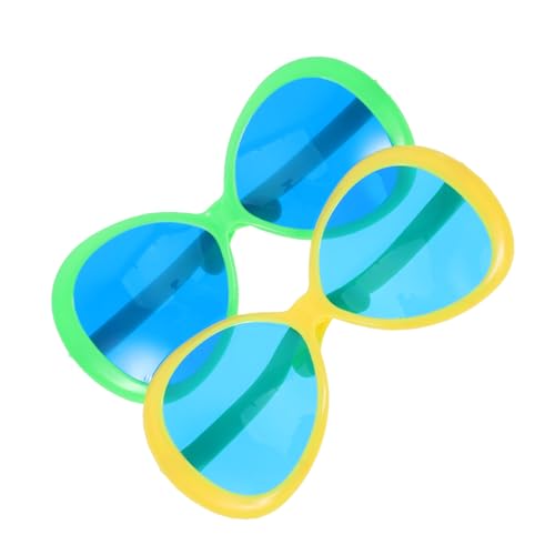 CVUTOVO 2stücke Jumbo Sonnenbrillen Für Sommerstrand Lustige Hawaii Party Requisiten Große Sonnenbrillen Für Und Sommer Events Bunte Strand Accessoires von CVUTOVO