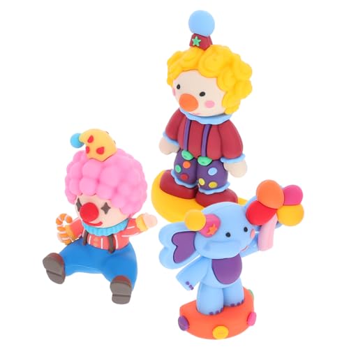 CVUTOVO 3 Stücke Miniatur Clown Ornamente aus Kunststoff Tischdekoration für Karneval und Partys Bunte Clown Figuren und Statuen für Schreibtisch und Kuchen CVUTOVO 3 Stücke Miniatur Clown Ornamente aus Kunststoff Tischdekoration für Karneval und Partys Bunte Clown Figuren und Statuen für Schreibtisch und Kuchen von CVUTOVO