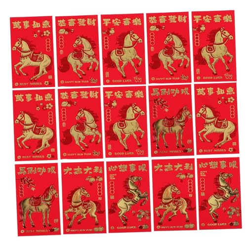 CVUTOVO 30 Stück Chinesische Hong Bao Jahr Des Pferdes Prägepapier Rote Umschläge mit Segenswörtern Vielseitig für Neujahr Familienfeiern Geschäftsevents Lunar Spring Festival CVUTOVO 30 Stück Chinesische Hong Bao Jahr Des Pferdes Prägepapier Rote Umschläge mit Segenswörtern Vielseitig für Neujahr Familienfeiern Geschäftsevents Lunar Spring Festival von CVUTOVO