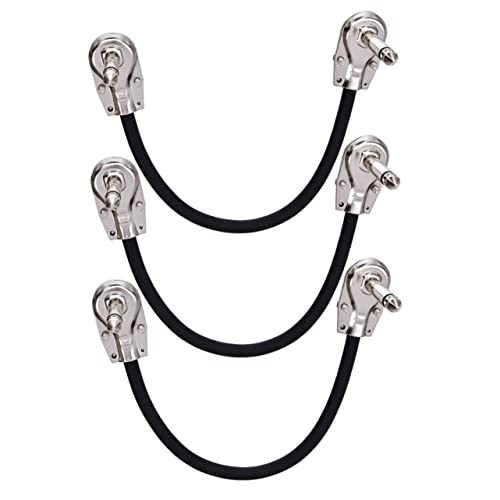 CVUTOVO 3Stücke Gitarren Patchkabel Flach Kompatibel mit Gitarre Bass und Keyboards Langlebig Hochwertiges für Effektpedale von CVUTOVO