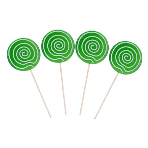 CVUTOVO 4 Stück Fake Lollipop Große Lollipop Foto Requisiten für Partys Realistische Dekoration und Kinderfotografie Grün Candy Props für Besondere Anlässe von CVUTOVO