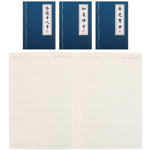 CVUTOVO 4 Stück Retro Notizbücher im Chinesischen Stil Liniert Tragbar für Notizen und Kalligraphie mit Hochwertigem für Flüssiges Schreiberlebnis für Schüler und Studenten von CVUTOVO