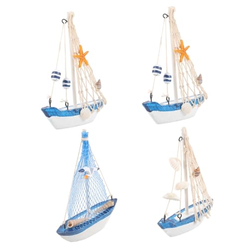 CVUTOVO 4 Stück Segelboot Deko Nautische Miniaturmodelle für Strand und Tischdekoration Kreative Wohnaccessoires für Wohnzimmer Garten und Balkon Zufällige Farbe CVUTOVO 4 Stück Segelboot Deko Nautische Miniaturmodelle für Strand und Tischdekoration Kreative Wohnaccessoires für Wohnzimmer Garten und Balkon Zufällige Farbe von CVUTOVO