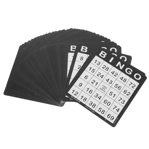 CVUTOVO 50 Stück Bingo Spielkarten für Familienfeiern Interaktive Papierkarten Junge Mädchen Interaktion für Partys Reisen und Täglichen Spaß von CVUTOVO