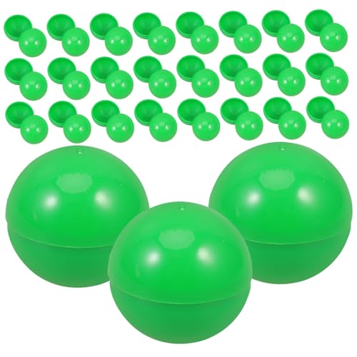CVUTOVO 50 Stück Grüne Wiederverwendbare PVC losbälle mit Öffnungsfunktion Befüllbare Gewinnkugel für Party Gewinnspiele Bastelprojekte und Festveranstaltungen von CVUTOVO