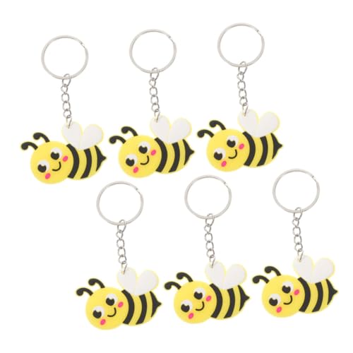 CVUTOVO 6 Stück Teiliges Bienen Schlüsselanhänger Süße Cartoon Schlüsselanhänger für Taschen Rucksäcke und Kreative Dekoration für CVUTOVO 6 Stück Teiliges Bienen Schlüsselanhänger Süße Cartoon Schlüsselanhänger für Taschen Rucksäcke und Kreative Dekoration für von CVUTOVO