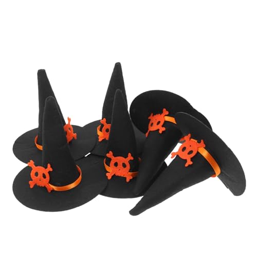 CVUTOVO 6 Stück Teiliges Mini Hexenhüte für Halloween Filz Dekoration für Flaschen und Puppen Vielseitige Tischdeko für Halloween Feiern Langlebig und CVUTOVO 6 Stück Teiliges Mini Hexenhüte für Halloween Filz Dekoration für Flaschen und Puppen Vielseitige Tischdeko für Halloween Feiern Langlebig und von CVUTOVO