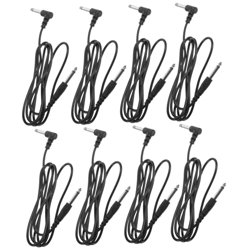 CVUTOVO 8 Stück Gitarrenkabel Schwarze Patchkabel für Gitarre und Bass Anschlüsse Geräuschreduzierend für und Effektpedale von CVUTOVO