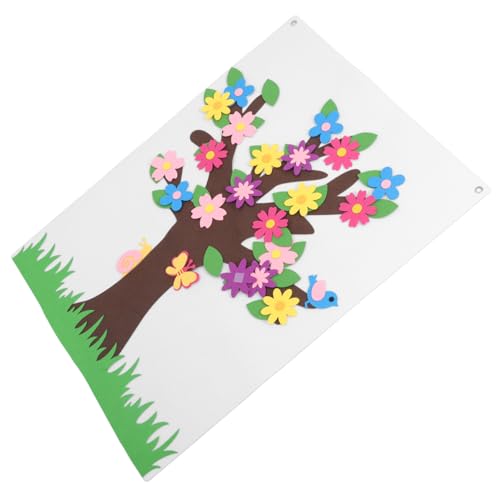 CVUTOVO Diy Filz Storyboard Set mit Blumen und Grünen Blättern Wanddekor für Kindergarten und Kinderzimmer Pädagogisches Bastelset für Vorschulkinder zur Individuellen Baumgestaltung CVUTOVO Diy Filz Storyboard Set mit Blumen und Grünen Blättern Wanddekor für Kindergarten und Kinderzimmer Pädagogisches Bastelset für Vorschulkinder zur Individuellen Baumgestaltung von CVUTOVO