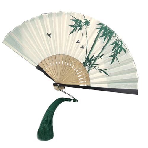 CVUTOVO Faltbarer Handfächer aus und Vintage Tanzfächer mit Quaste im Chinesischen Stil für Aufführungen Hochzeiten und Dekoration CVUTOVO Faltbarer Handfächer aus und Vintage Tanzfächer mit Quaste im Chinesischen Stil für Aufführungen Hochzeiten und Dekoration von CVUTOVO