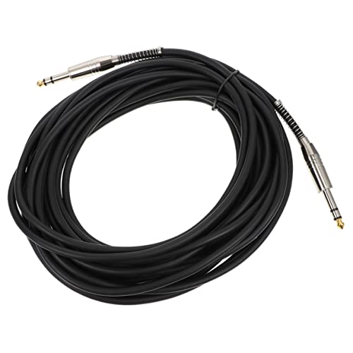 CVUTOVO Gitarren Audiokabel mit Vergoldeten Steckern Langlebig und Flexibel für Gitarre Mikrofon und Lautsprecher Schwarz von CVUTOVO