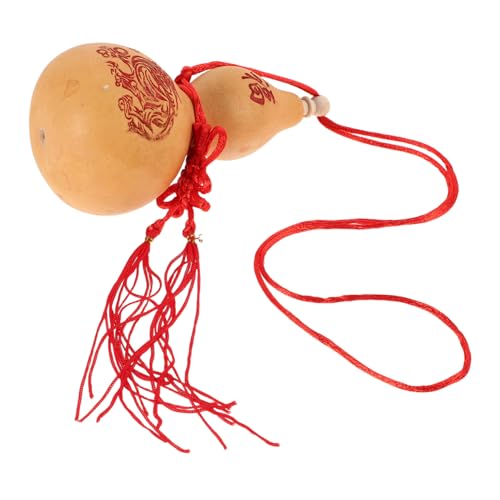 CVUTOVO Gourd Dekoration mit Quaste Feng Shui Glücksfigur für Zuhause und Büro Zieht Wohlstand an Vielseitiger Wandbehang Vintage Kürbis Ornament von CVUTOVO