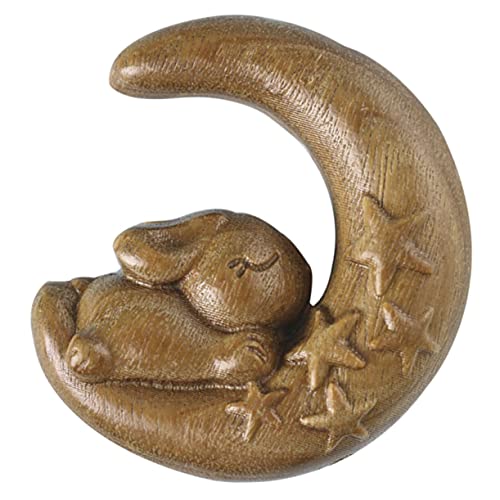 CVUTOVO Handgeschnitzte Holzfigur Mondhase Skulptur Retro Holzkunst Desktop Deko Kleiner Hase Anhänger Holzornament CVUTOVO Handgeschnitzte Holzfigur Mondhase Skulptur Retro Holzkunst Desktop Deko Kleiner Hase Anhänger Holzornament von CVUTOVO