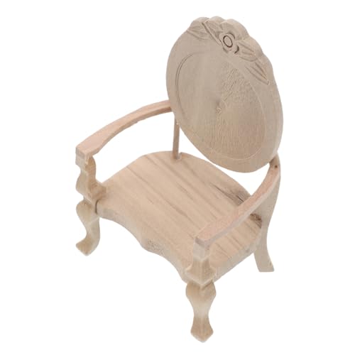 CVUTOVO Maßstab Unbemalt DIY Puppenhaus Möbel Robustes Design Kreative Einrichtung für Puppenhäuser Detailgetreue Miniaturmöbel Beige von CVUTOVO