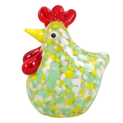 CVUTOVO Mini Huhn Ornament Handgefertigte Dekofigur für Zuhause Büro und Restaurant Gelb Kreatives Huhn Langlebig und Platzsparend als Verschönerung von Wohnräumen von CVUTOVO