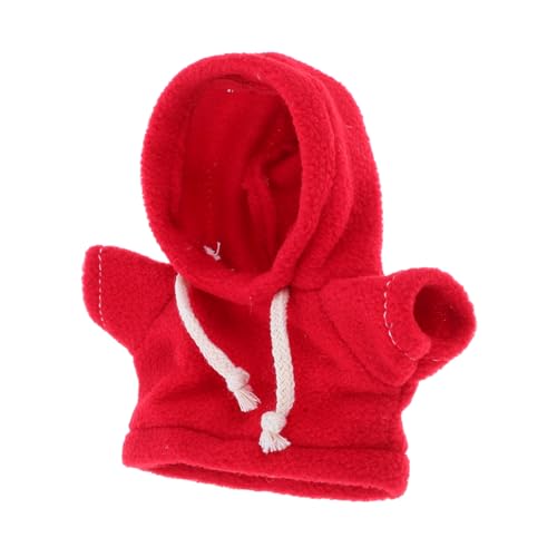 CVUTOVO Plüschbärenkleidung Einfarbige Rote Hoodie Outfits für Große Puppen Süße und Stilvolle Kleidung für Sammler und Kreative für Ankleiden von Plüschtieren von CVUTOVO