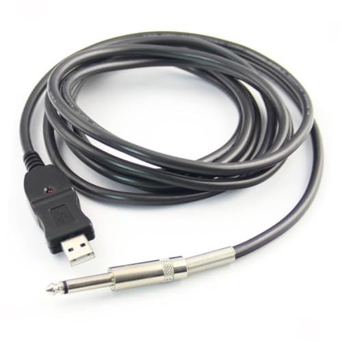 CVUTOVO USB Gitarrenkabel Bass zu USB Link Adapter mit Digital Audio Eingang LED Anzeige Plug Play ohne Treiber für PC Aufnahmen CVUTOVO USB Gitarrenkabel Bass zu USB Link Adapter mit Digital Audio Eingang LED Anzeige Plug Play ohne Treiber für PC Aufnahmen von CVUTOVO