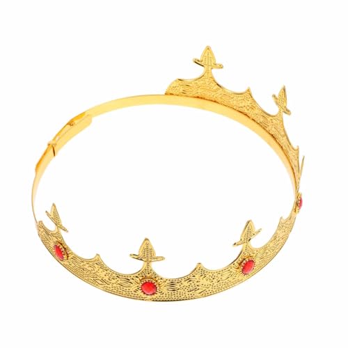 CVUTOVO Verstellbare Herrenkrone aus Metalllegierung Vintage Königskrone für Party Cosplay Geburtstagsfeier Königliches Kopfschmuck Zubehör Robust Einstellbar für Männer und Erwachsene von CVUTOVO