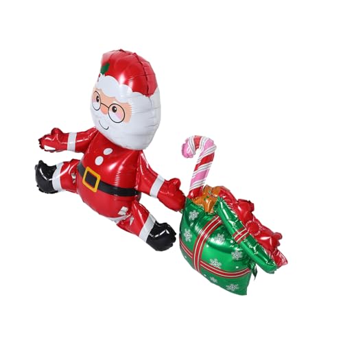 CVUTOVO Weihnachtsmann Ballonnummer Große Folien Party Dekoration Ballons Ballonglieder Und Aufblasartikel Weihnachtsfeiertag Woo Aufblasbare Kugeln Ballondekoration von CVUTOVO