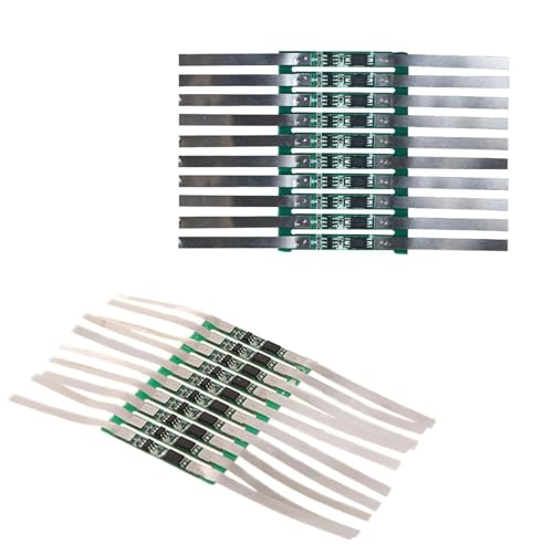 CVZJ 10 Stück/Set 3,7 V 3 A BMS für Rotection ard für 1S 18650 Lithium-Batterie, Überladung, rotective Lat-Lat mit Lötband, elektronische Komponenten + PCB von CVZJ