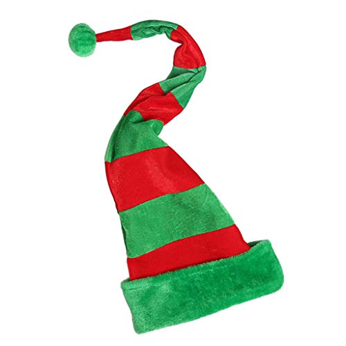 CVZJ Weihnachtsmütze für Erwachsene und Kinder, 3D-Weihnachtsfeier, langer Schwanz, gestreifter Plüschbesatz, lustige Weihnachtsmannmütze, Urlaubsthema, Foto-Requisiten, Acryl CVZJ Weihnachtsmütze für Erwachsene und Kinder, 3D-Weihnachtsfeier, langer Schwanz, gestreifter Plüschbesatz, lustige Weihnachtsmannmütze, Urlaubsthema, Foto-Requisiten, Acryl von CVZJ