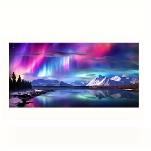 3 Stück-Kunst-Leinwandposter Schlafzimmerbilder Farbenfrohe Aurora Borealis Wandkunst Bilder Der Nördlichen Natur Poster Drucke Kunstwerke Wohnzimmer-Dekorationen-60*120cm/(24*47 Zoll) Kein Rahmen von CWBLYZ