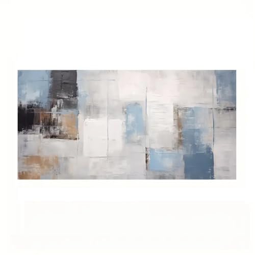 3 Stück-Leinwandposter Blau Abstrakt Wandkunst Dekor Gemälde Leinwand Farbenfroh Modernes Kunstwerk Wandkunst Wohnzimmer Schlafzimmer Hotel Esszimmer Dekoration-50*100cm/(20*39 Zoll) Kein Rahmen von CWBLYZ