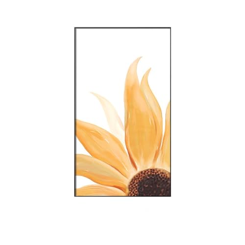 CWBLYZ Kunstplakat,Set von 3-Nordische Abstrakte Blume Leinwand Malerei Bild Moderne Gelbe Poster und Drucke Wandbilder für Wohnzimmer Küche Galerie Wohnkultur-50 * 100cm/(20 * 39 Zoll) Kein Rahmen von CWBLYZ