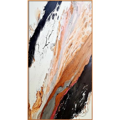 Kunstbilder,Set von 3-Moderne Farbfarbstoff-Tintenspritzer-Leinwandmalerei Poster und Druck Abstrakte Wandkunst Bilder für Wohnzimmer Schlafzimmer Gangdekoration-40*80cm/(16*31 Zoll) Kein Rahmen von CWBLYZ