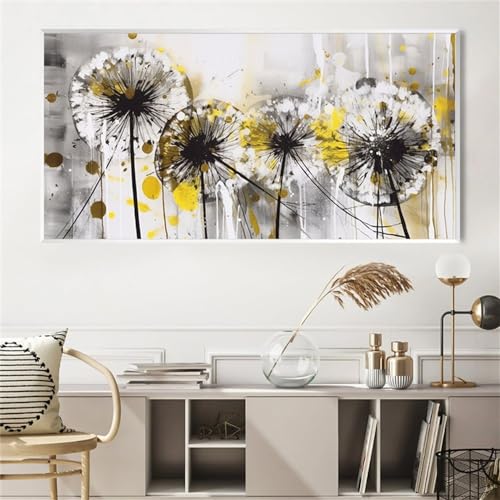 Kunstdrucke,Set von 3-Abstrakte Aquarell Löwenzahn Poster Wand Kunst Bilder für Wohnzimmer Moderne Anlage Leinwand Malerei Küche Schlafzimmer Wohnkultur-40 * 80cm/(16 * 31 Zoll) Kein Rahmen von CWBLYZ