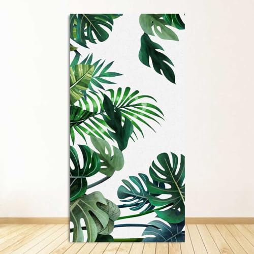 Kunstdrucke,Set von 3-Abstrakte Kunstdrucke Grüne Pflanze Nordische Poster Drucke Wandkunst Poster Bilder Wohnzimmer Grüne Pflanze Blätter Wandkunst Leinwandmalerei-60*120cm/(24*47 Zoll) Kein Rahmen von CWBLYZ