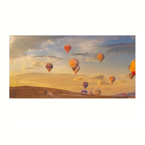 Kunstdrucke,Set von 3-Leinwand-Poster Moderne Kunst Himmel Heißluftballon Cartoon-Poster Schlafzimmer Wohnzimmer Büro Korridor Wandkunst Winterdekor Raum Dekoration-50*100cm/(20*39 Zoll) Kein Rahmen von CWBLYZ