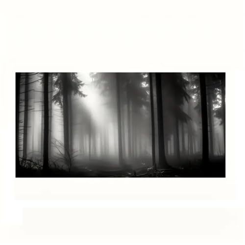 Kunstplakat,3 Stück-Leinwandposter Kunst Wald Schwarz-Weiß-Wälder Leinwandbild Kunstwerk Schlafzimmer Wohnzimmer Flur Wandkunst Raum Dekoration-40 * 80cm/(16 * 31 Zoll) Kein Rahmen von CWBLYZ