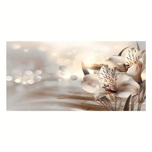 Kunstplakat,Set von 3-Leinwand-Poster Moderne Kunst Lilien Blumen Gemälde Kunstwerk für Schlafzimmer Wohnzimmer Flur Wandkunst Schlafzimmer Büro Zimmer Dekoration-50*100cm/(20*39 Zoll) Kein Rahmen von CWBLYZ