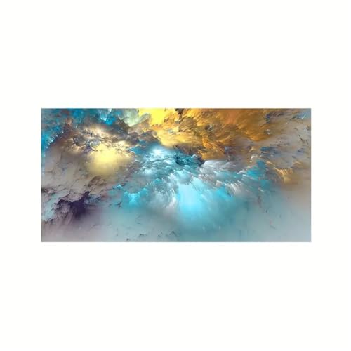 Kunstplakat,Set von 3-Leinwandgemälde Abstraktes Grünes Wolkengemälde Wandkunst Leinwandbild für Wohnzimmer Küche Schlafzimmer Büro Heimdekoration Kunstwerk-50*100cm/(20*39 Zoll) Kein Rahmen von CWBLYZ