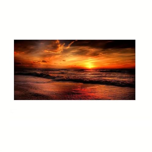 Kunstplakat,Set von 3-Leinwandgemälde Sonnenuntergang Landschaft Kunstdrucke Poster Jagd Sonne und Wolken Gemälde Wandkunst Küche Schlafzimmer Heimdekoration Kunstwerk-40*80cm/(16*31 Zoll) Kein Rahmen von CWBLYZ