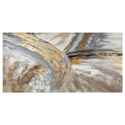 Kunstplakat,Set von 3-Schwarze Goldene Linie Wandkunst Leinwand Malerei Poster Abstrakte Bänder Bilder Wohnzimmer Schlafzimmer Moderner Druck Bürodekor Kunstwerk-50*100cm/(20*39 Zoll) Kein Rahmen von CWBLYZ