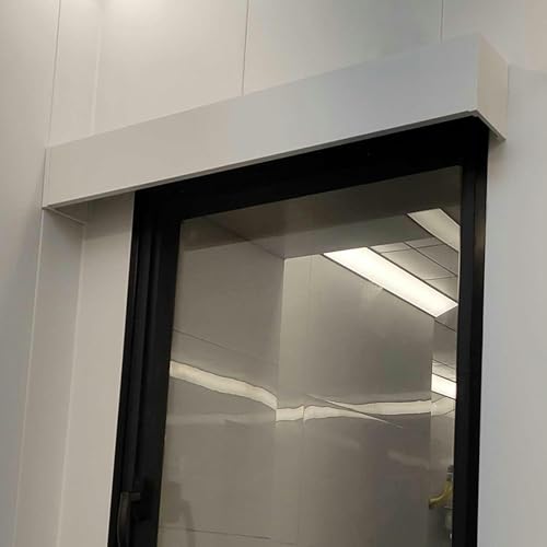 CWCQGH Fenstervorhangschiene und Kastenvolant, Wandvorhangschienenabdeckung für Badezimmer/Tür/Büro, Dekorative Gardinenstangen (Querbehang mit Rollen, kann zugeschnitten Werden,White-9ft (274cm) von CWCQGH