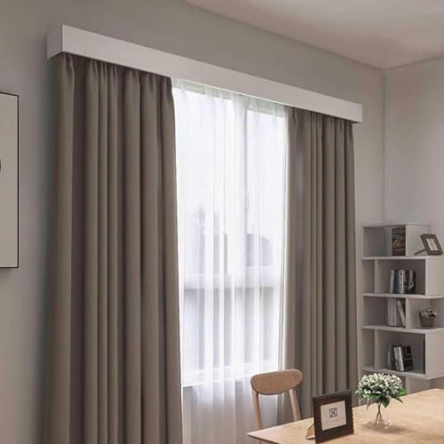 CWCQGH Fenstervorhangschienenschiene mit Abdeckleiste, Wohnzimmer-Vorhangstangen-Volant, Innenvorhangkasten mit 2 Gleitschienen, dekoratives Gardinenstangen-Set,White-430cm/14.1ft CWCQGH Fenstervorhangschienenschiene mit Abdeckleiste, Wohnzimmer-Vorhangstangen-Volant, Innenvorhangkasten mit 2 Gleitschienen, dekoratives Gardinenstangen-Set,White-430cm/14.1ft von CWCQGH