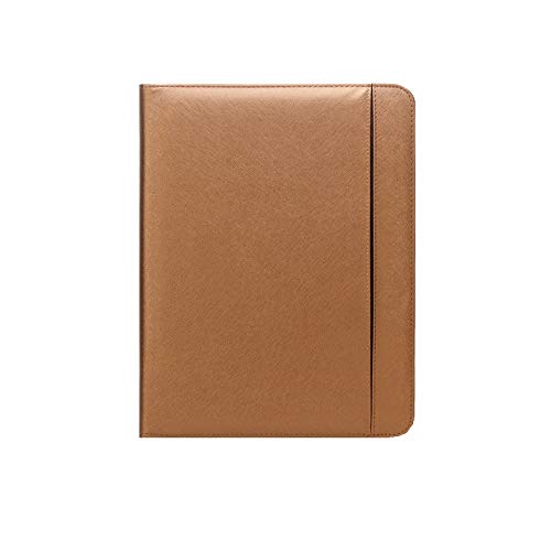 CWCQGH Konferenzmappe, A4, multifunktionale PU-Lederhülle, Geschäftstreffen-Mappe, Reißverschluss, Aktentasche, Mappe, Interview-Notizbuchtaschen für die Büroarbeit (Bronze, 25 x 32,5 cm) von CWCQGH