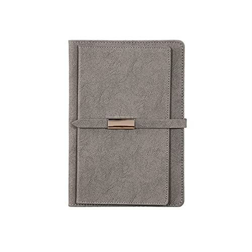CWCQGH Portfolio-Organizer, A5, tragbar, Business-Padfolio, Schnalle, Konferenz-Notizbuch, Business-Portfolio mit Reißverschluss (grau, Einheitsgröße) von CWCQGH