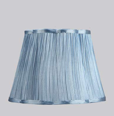 CWCQGH Stehlampenschirm, Lampenschirme aus Seide mit geflochtenem Rand, Blau von CWCQGH