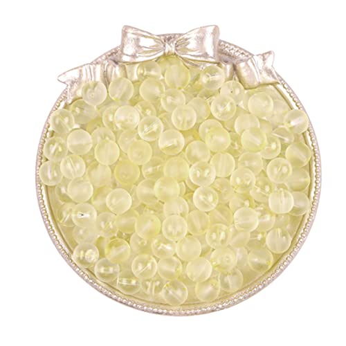 CWED 100 Stück Milchglas lose Perlen 8 mm runde Bulk-Edelsteinperlen Armband (H) von CWED
