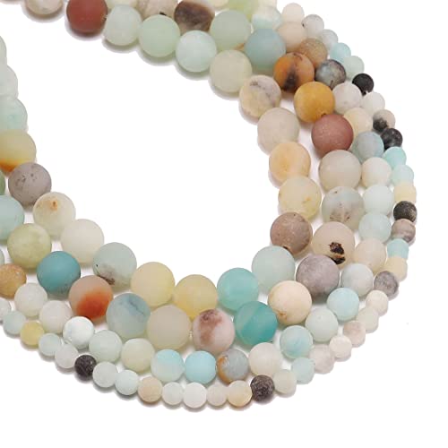 CWED 62 lose Perlen aus gefrostetem Naturstein, 6 mm, runde Masse, Edelsteinperlen, Armband, Halskette, Ohrringe, Schmuckherstellung（A） von CWED