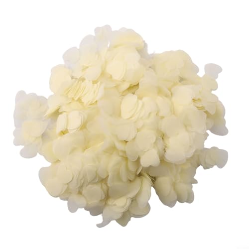 CWOQOCW 10000 Stück Herz-Konfetti Hochzeit Weiß Konfetti biologisch abbaubares Seidenpapier Hochzeit Geburtstag Party Dekoration Romantische Feier Zubehör (beige) von CWOQOCW