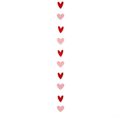 CWOQOCW Seidenpapier rosa und rotes Herz-Konfetti für Valentinstag, Party-Dekoration, Liebesherz Streusel für romantische Tischdekorationen (rot-rosa) von CWOQOCW