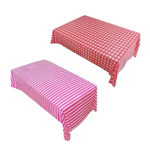 1 Stück Rosa Und Weiß Karierte Tischdecke, 1 Stück Rosa Und Weiß Gestreifte Tischdecke, Verdickte Wasserdichte Tischdecke, Esstischdekorationstischdecke, Geeignet Für Picknicks, Partys 1 Stück Rosa Und Weiß Karierte Tischdecke, 1 Stück Rosa Und Weiß Gestreifte Tischdecke, Verdickte Wasserdichte Tischdecke, Esstischdekorationstischdecke, Geeignet Für Picknicks, Partys von CWPFVQA