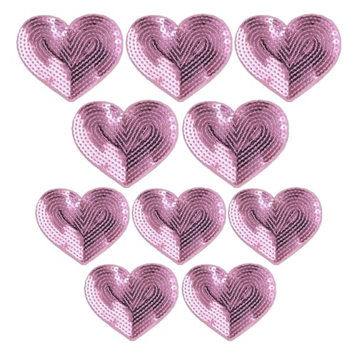 10 Stück Herzförmige Pailletten-Aufnäher, Liebes-Herz-Stickerei-Aufnäher, Aufbügelflicken, Diy-Liebes-Stoff-Aufnäher, Genähte Pailletten-Applikationen, Patch-Stickstempel 10 Stück Herzförmige Pailletten-Aufnäher, Liebes-Herz-Stickerei-Aufnäher, Aufbügelflicken, Diy-Liebes-Stoff-Aufnäher, Genähte Pailletten-Applikationen, Patch-Stickstempel von CWPFVQA